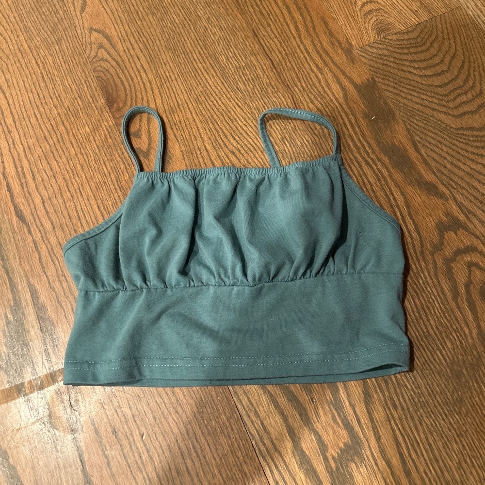 Scrunched tiny tank green